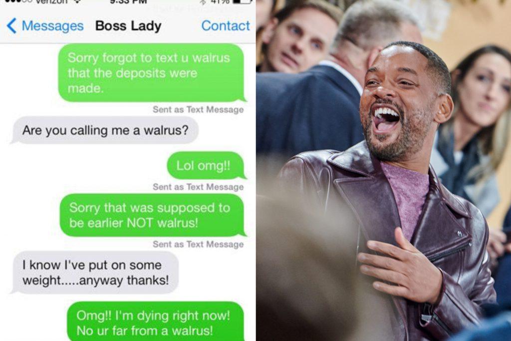 Calling Your Boss a Walrus Can Get Weird Texting Mistakes