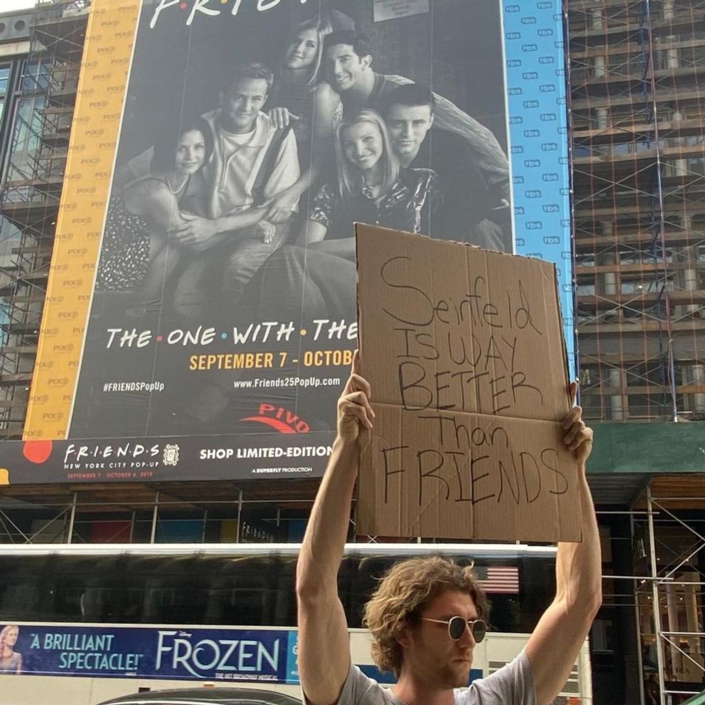 Seth Phillips, Dude With Sign, What Do You Meme, Fuckjerry, Seinfeld is way better than friends
