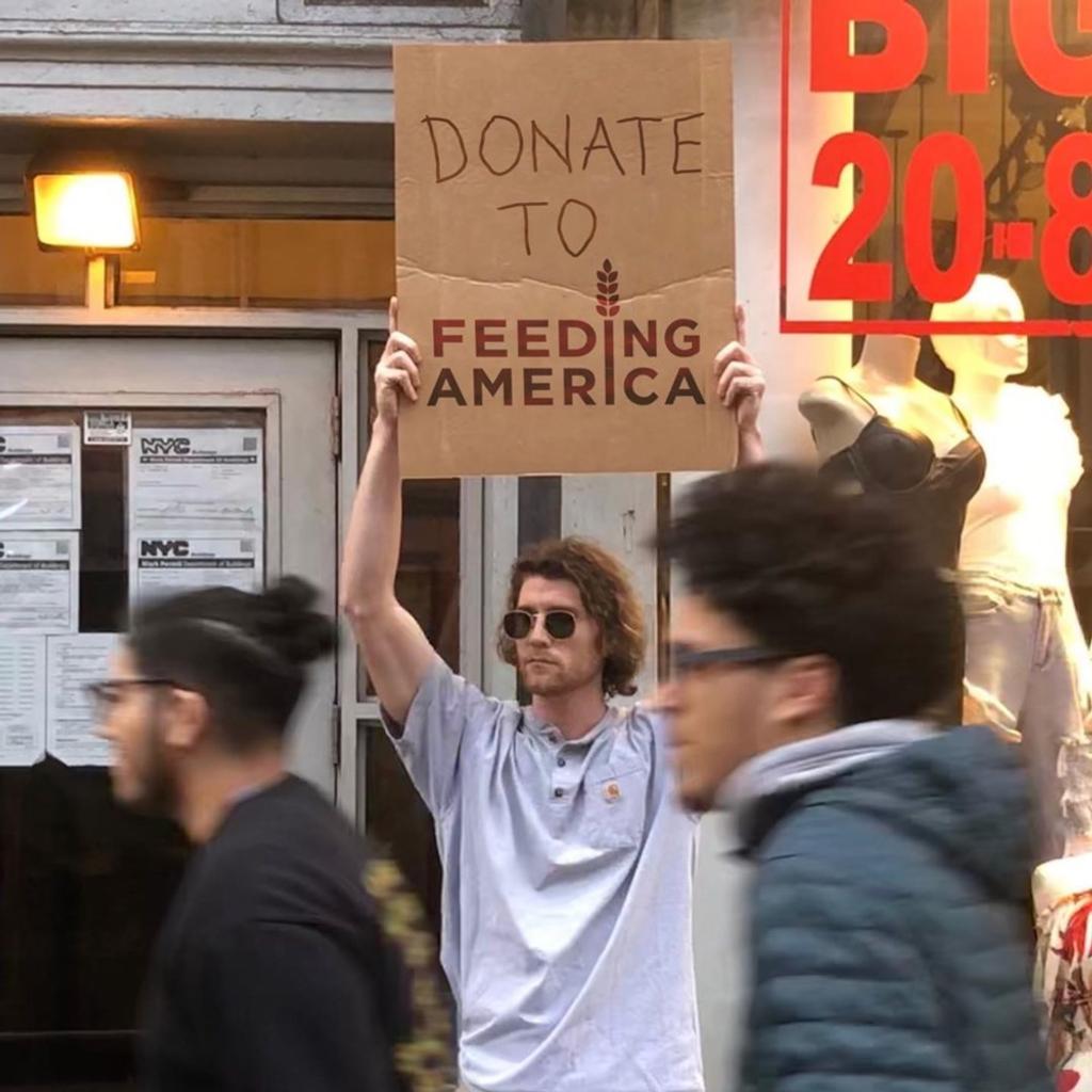 Seth Phillips, Dude With Sign, What Do You Meme, Fuckjerry, Dude With Sign philanthropy, Fuckjerry, Feeding America sponsorships