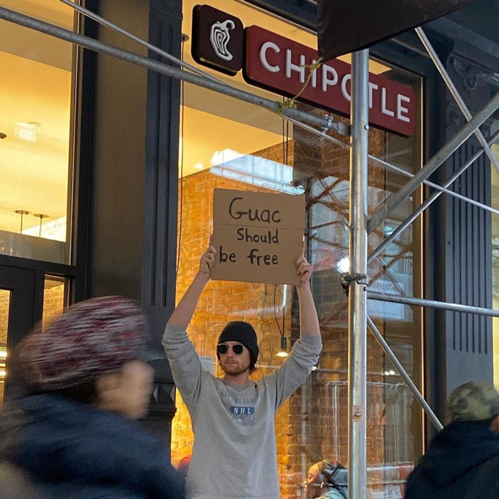Seth Phillips, Dude With Sign, What Do You Meme, Fuckjerry, funny signs, guac should be free sign