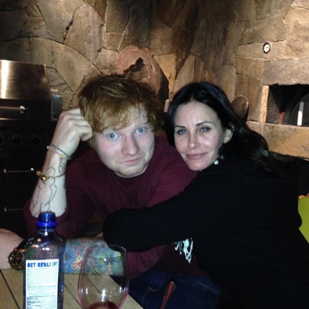 Ed Sheeran and Courtney Cox, friends, celebrity friendships, weird celebrity friendships, random celebrity friendships, odd celebrity friendships
