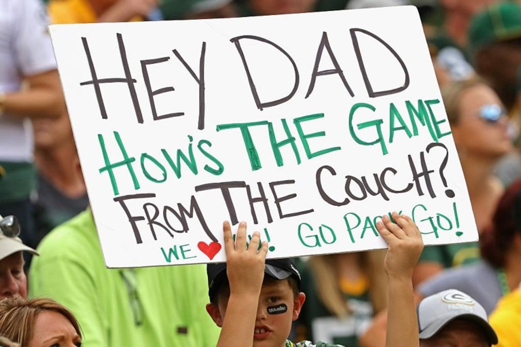 Hey Dad Funny NFL Sign