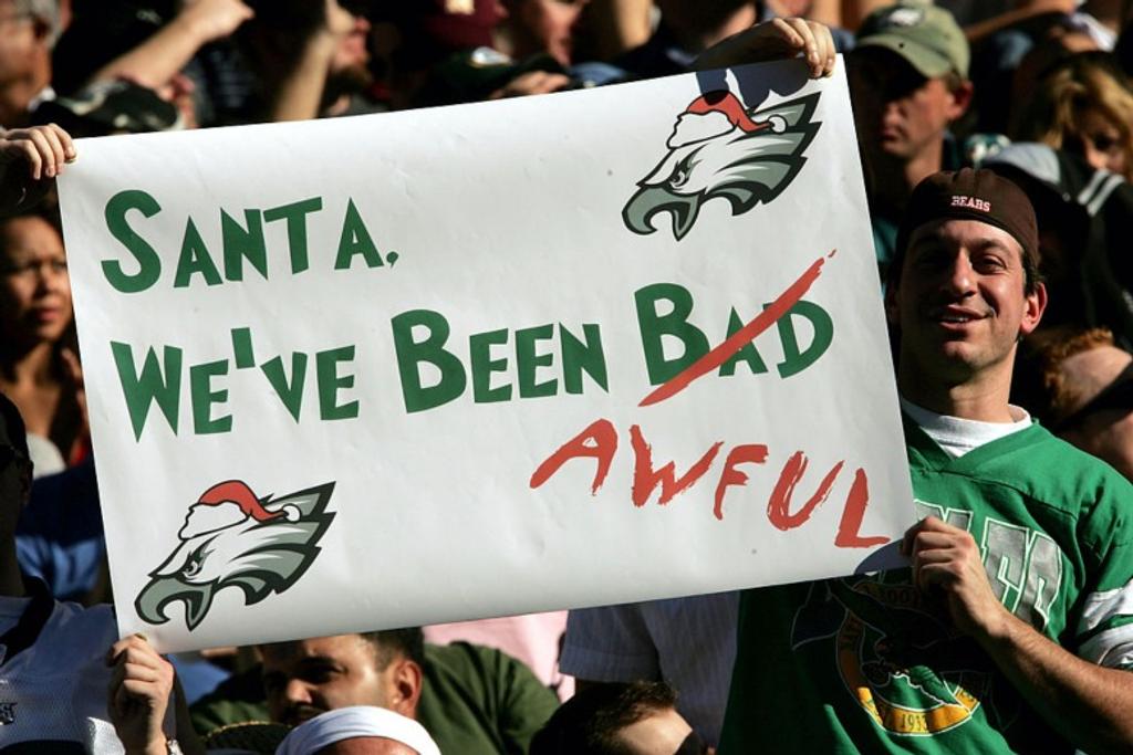 Naughty List Funny NFL Signs