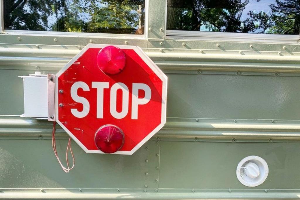 Stop Sign on Cassie Furlong's Sassy Bus