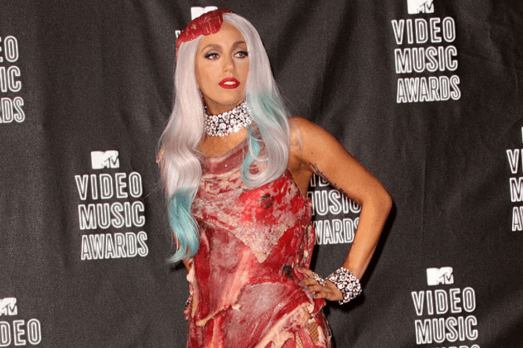 Lady Gaga Meat VMAs