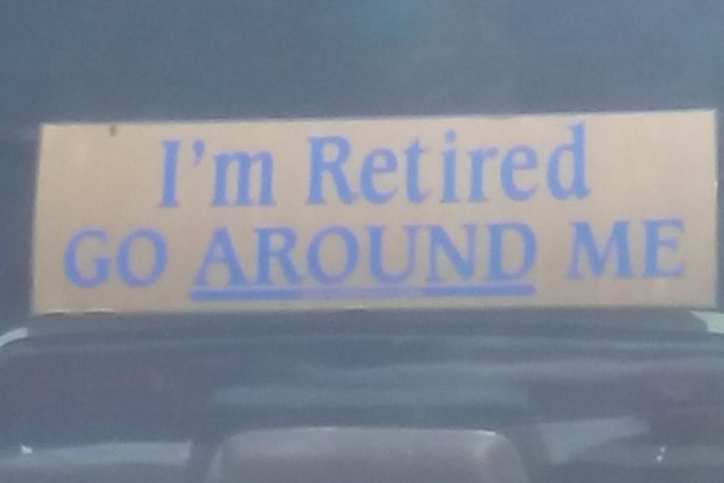 Funny Elderly Bumper Sticker