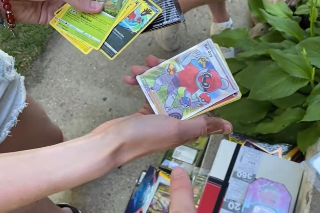 Boy Sells Pokemon Card